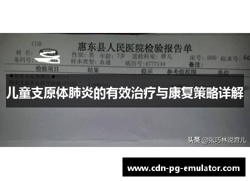 儿童支原体肺炎的有效治疗与康复策略详解 儿童支原体肺炎的有效治疗与康复策略详解
